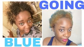 DYEING MY HAIR BLUE  COLOR BLEACH💙🩵  LIFEWITHLEAHBEAUTY [upl. by Barbaresi]