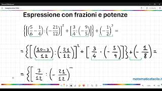 Espressioni con potenze e frazioni  12 [upl. by Chappy]