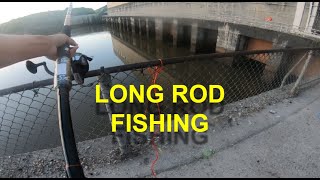 LONG ROD FISHING FOR BIG CATFISH AT THE DAM [upl. by Esor]