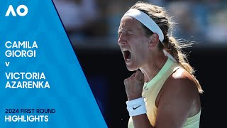 Camila Giorgi v Victoria Azarenka Highlights  Australian Open 2024 First Round [upl. by Uokes]