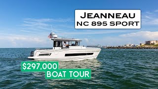 297k  2024 Jeanneau NC 895 Sport Walkthrough Tour [upl. by Turk]