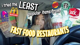 i tried the LEAST popular items from fast food restaurants  Vanessa Nagoya [upl. by Mcintosh]