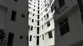 Exterior painting work by spider jhula realspiderman hardwork spiderman home [upl. by Marleen]