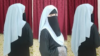 Saudi NiqabHijab Tutorial  How To Wear Saudi Niqab In Different Style  Full Coverage Hijab Style [upl. by Noy]