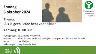 zo 6 okt 2024  ds Jantine Heuvelink  Losmaking en bevestiging ambtsdragers jubileum Miep Bakker [upl. by Reseta]