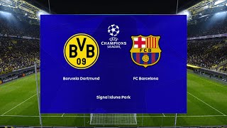 Borussia Dortmund vs Barcelona  Signal Iduna Park  202425 UEFA Champions League  PES 2021 [upl. by Leruj]