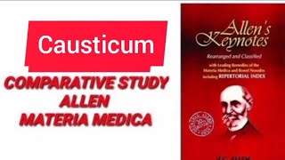 causticum homoeopathic medicine from Allen key note aipget2024 materiamedica [upl. by Zweig791]