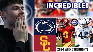 BRITS React to 4 Penn State vs USC INCREDIBLE  Full Game Highlights [upl. by Tlok]