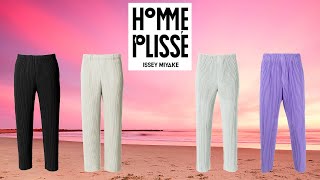 Trying on HOMME PLISSÉ ISSEY MIYAKE Pants [upl. by Tomlin]