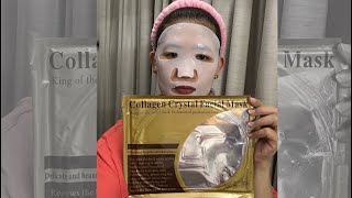 How to apply Collagen Facial mask on your face [upl. by Darooge515]