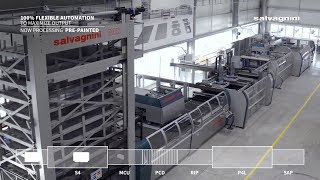 Salvagnini flexible manufacturing system S4P4 line 100 flexible automation [upl. by Meghann882]