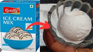 Kwality Ice Cream Mix Vanilla Flavour l How To Make Kwality Icecream Mix Vanilla Flavour [upl. by Lewak386]