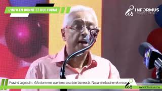 Pravind Jugnauth  « Mo donn ene avertisma a sa ban bizness la Napa vine badiner ek mwa » [upl. by Namajneb]