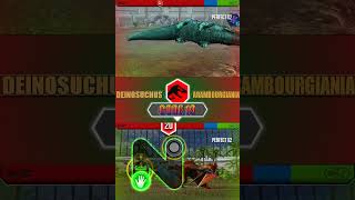 DEINOSUCHUS VS ARAMBOURGIANIA  JURASSIC WORLD THE GAME [upl. by Yennor]