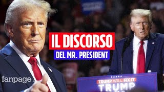 Elezioni americane 2024 Trump parla da vincitore sul palco “Abbiamo fatto la storia” [upl. by Bronder]