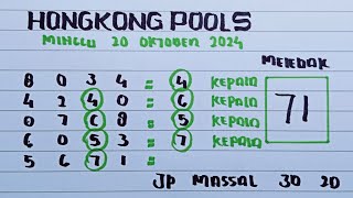 PREDIKSI HK 20 OKTOBER 2024  BOCORAN TOGEL HK MALAM INI  RUMUS KEPALA HK [upl. by Narmis]