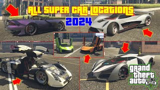 GTA 5  Story Mode Rare Super Cars Locations 2024 [upl. by Htiel773]