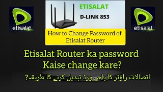 changewifipasword  How To Change Etisalat Wifi PasswordDlink router ka password kaise change kare [upl. by Cini752]