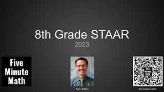 2023 8th Grade STAAR from Five Minute Math [upl. by Nirol]