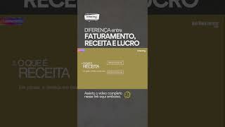 DIFERENÇA ENTRE FATURAMENTO RECEITA E LUCRO abriminhaempresa planejamentofinanceiro [upl. by Anilosi]