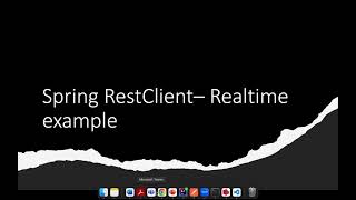 Spring RestClient  Realtime example [upl. by Eusassilem]