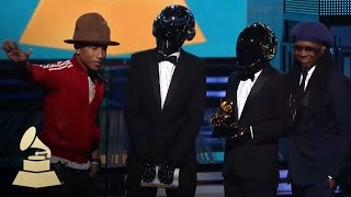 Daft Punk Win Best Pop Duo Group Performance for Get Lucky  GRAMMYs [upl. by Nosreffej]