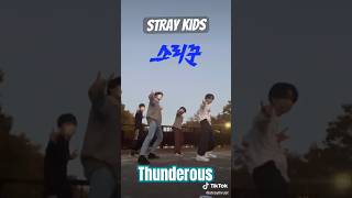 Stray kids thunderous dance cover with friends kpop straykids dancecover [upl. by Arukas395]