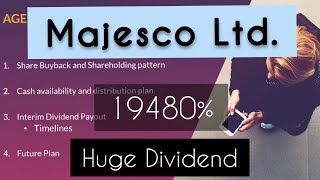 Majesco Dividend Stock details amp Future Plans [upl. by Yziar843]