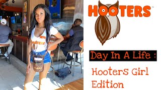 Day In A Life Of A Texas Hooters Girl 🦉🤠🤑🧡🤍 detailed plus tip count [upl. by Heisel]