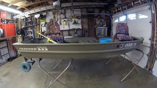 10 Foot Tracker Jon Boat Setup With Wheels [upl. by Marteena]