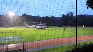 Hochwasser 2013 Hubschrauber landen in Colditz [upl. by Ellevart]