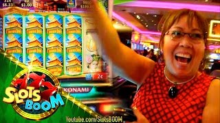 LONG PLAY 635 Free Spins  Big Win on Dynasty Riches 2c Konami Video Slot [upl. by Nealson]