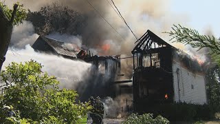 House Gutted by Fire in Setauket [upl. by Roydd]