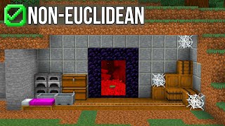 We Made a Bunker in NonEuclidean Minecraft [upl. by Nalad189]