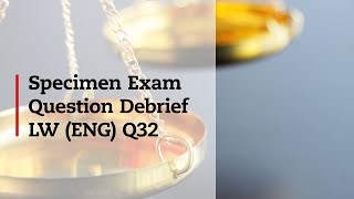 Corporate and Business Law ENG  Specimen Exam Debrief Q32 [upl. by Silvers856]