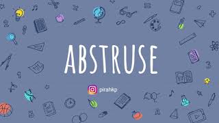 Abstruse meaning in UrduHindi  Word of the Day  English Vocabulary [upl. by Alleahcim]