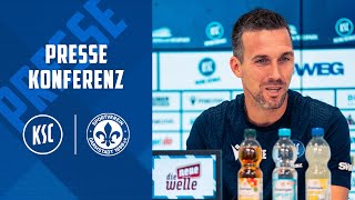 LIVE Pressekonferenz vor KSC  SV Darmstadt 98 [upl. by Preuss]