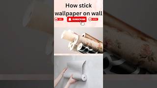 Welcome to our tutorial on how to stick wallpaper on wall HowToStickWallpaperOnWall shorts short [upl. by Akenat22]