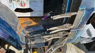 VW T25 Nearside rust repair [upl. by Anileh]