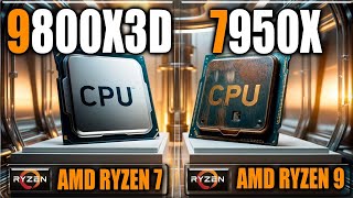 9800X3D vs 7950X Benchmarks  Gaming Benchmarks  Applications Tests [upl. by Aimik]