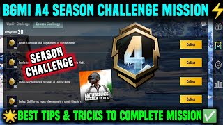 A4 SEASON CHALLENGE MISSION  BGMI A4 RP SEASON MISSION  BGMI SEASON CHALLENGE MISSION EXPLAINED [upl. by Laud]