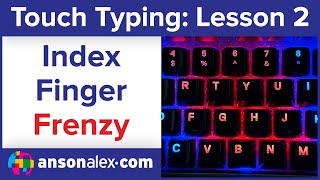 Touch Typing Index Finger Frenzy Lesson 2 [upl. by Chapnick]