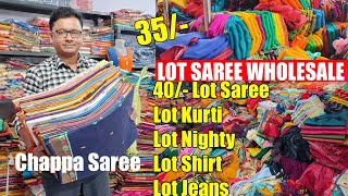 35 Lot Garments Lot Saree Lot Chapa Saree Lot Shirt Tshirt Lot Kurti Lot Nighty [upl. by Irv]