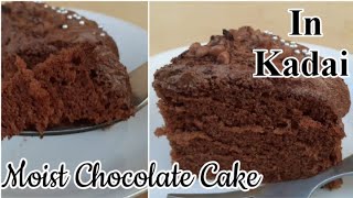 Chocolate Cake in Kadai  Chocolate Cake with Chocolate Frosting  Moist amp Spongy Chocolate Cake [upl. by Jeffy760]