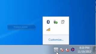 How to add a hidden icon to the notification area in windows 7 [upl. by Kattie122]