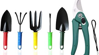 Gardening Tools in Tamil  Trowel Hand Fork Hand Rake amp Pruner Cutter Tool Kits AgriTamil2020 [upl. by Gnilsia]