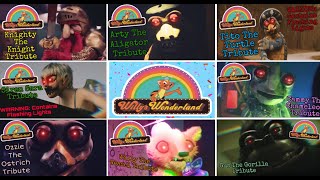 Willy’s Wonderland 2021  All Animatronic Scenes Tribute Theme Songs [upl. by Ahsineb]