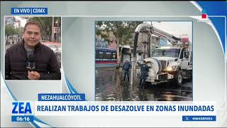 Tras lluvias realizan trabajos de desazolve en Ciudad Nezahualcóyotl Edoméx  Francisco Zea [upl. by Xonk]