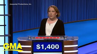 Amy Schneider breaks silence after ending historic ‘Jeopardy’ winning streak [upl. by Ahsielat483]