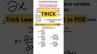 PDE p q r s t Learning Trick 🔥 shorts short youtubeshorts btech trending shortsfeed maths [upl. by Raseda667]